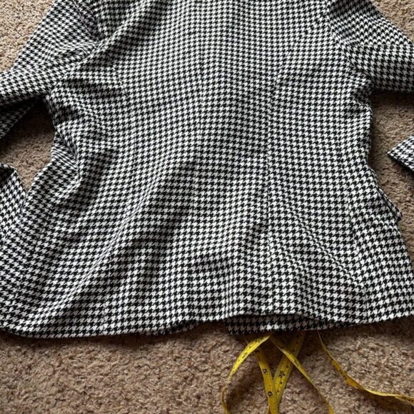 Steve Madden Classic Black and White Houndstooth Womens Blazer - Picture 5 of 10